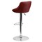 Emma and Oliver Bucket Seat Adjustable Height Barstool with Diamond Pattern Back